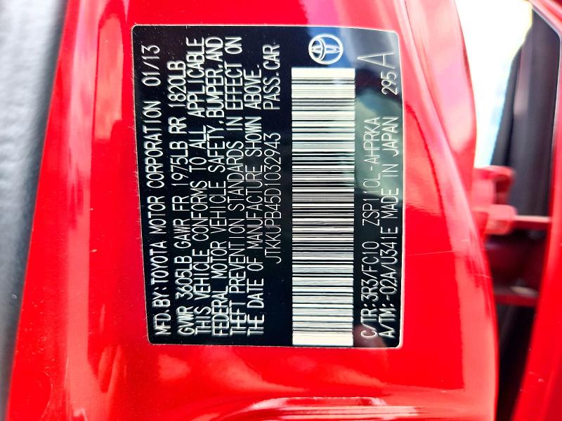 Aukcja sprzedaży 2013 Scion Xd, vin: JTKKUPB45D1032943, numer aukcji: 70849166