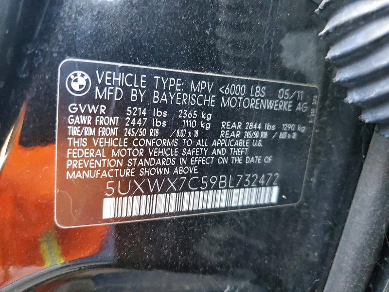 Продаж на аукціоні авто 2011 Bmw X3, vin: 5UXWX7C59BL732472, номер лоту: 68921456