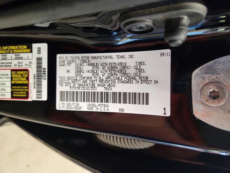 Aukcja sprzedaży 2012 Toyota Tundra, vin: 5TFDY5F15CX213531, numer aukcji: 70155096