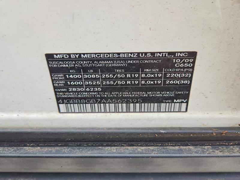 Продаж на аукціоні авто 2010 Mercedes-benz Ml, vin: 4JGBB8GB7AA562395, номер лоту: 68600506