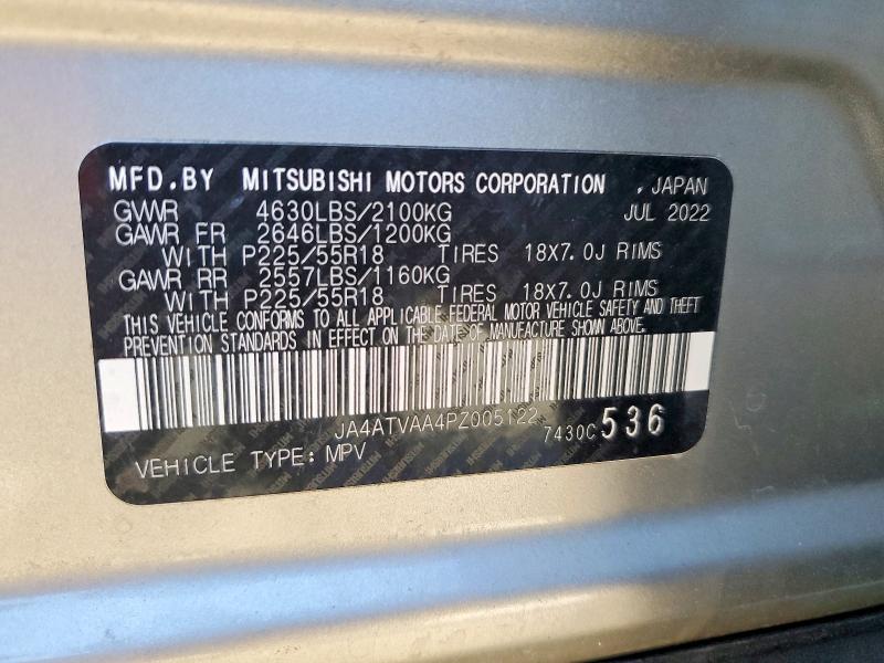 Aukcja sprzedaży 2023 Mitsubishi Eclipse Cross, vin: JA4ATVAA4PZ005122, numer aukcji: 67997736