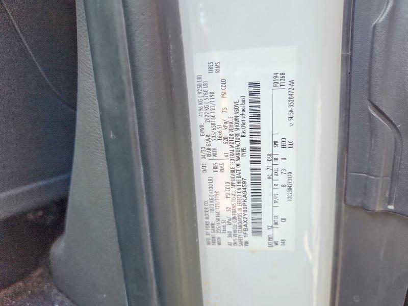 Aukcja sprzedaży 2023 Ford Transit, vin: 1FBAX2Y80PKA94597, numer aukcji: 69453656