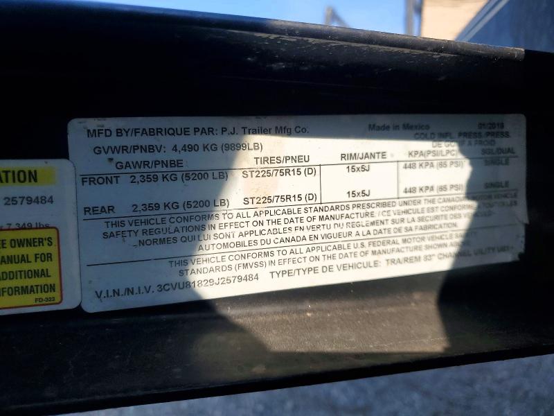 Продаж на аукціоні авто 2018 Pj Unknown, vin: 3CVU81829J2579484, номер лоту: 67305386