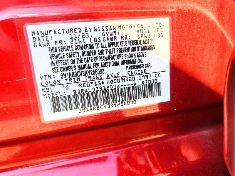 Продаж на аукціоні авто 2024 Nissan Sentra, vin: 3N1AB8CV3RY256093, номер лоту: 67245226