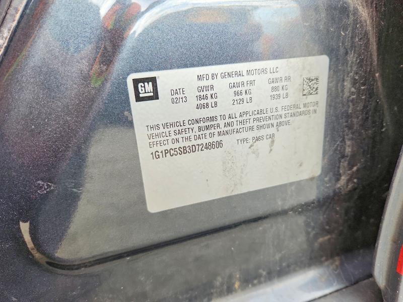 Продаж на аукціоні авто 2013 Chevrolet Cruze, vin: 1G1PC5SB3D7248606, номер лоту: 69029666