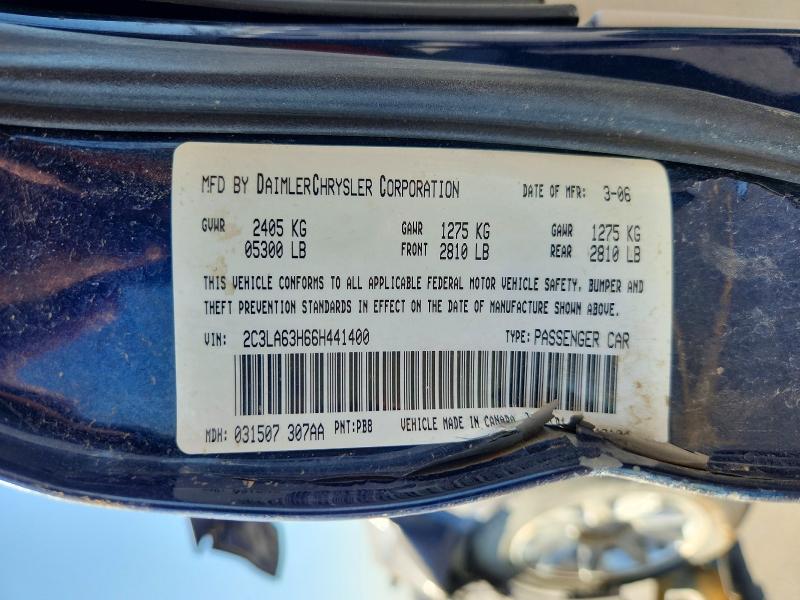 Aukcja sprzedaży 2006 Chrysler 300c, vin: 2C3LA63H66H441400, numer aukcji: 67380096