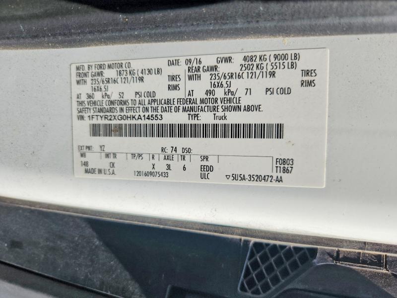 Aukcja sprzedaży 2017 Ford Transit, vin: 1FTYR2XG0HKA14553, numer aukcji: 68685006