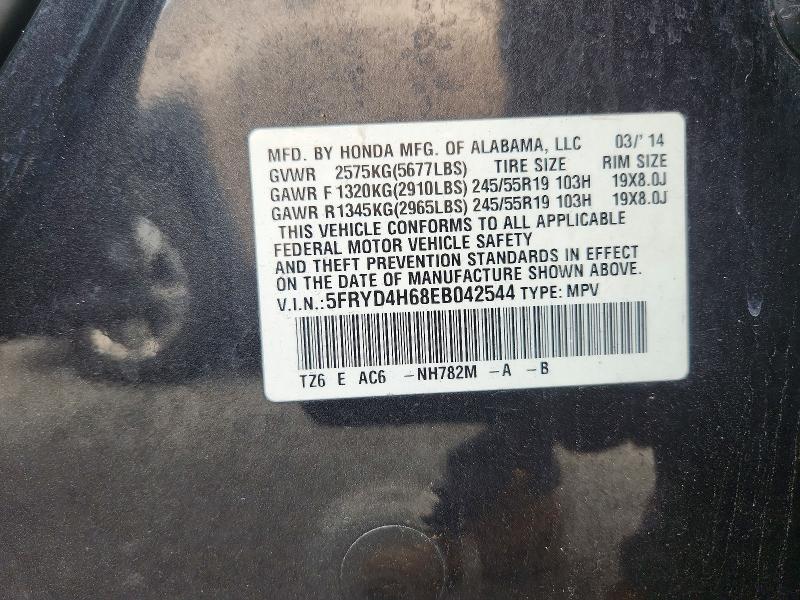 Продаж на аукціоні авто 2014 Acura Mdx, vin: 5FRYD4H68EB042544, номер лоту: 70987626