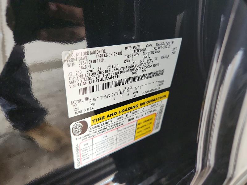 2020 Ford Expedition მანქანა იყიდება აუქციონზე, vin: 1FMJU1HT4LEA64316, აუქციონის ნომერი: 70491746