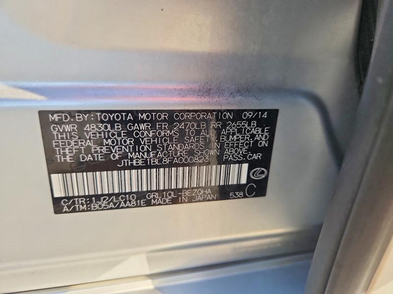 Продажа на аукционе авто 2015 Lexus Gs, vin: JTHBE1BL8FA000823, номер лота: 69405576