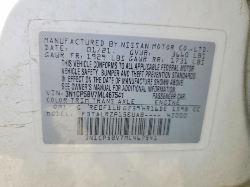 Продаж на аукціоні авто 2021 Nissan Kicks, vin: 3N1CP5BV7ML467541, номер лоту: 68944256