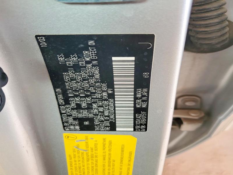 Aukcja sprzedaży 2004 Lexus Rx, vin: JTJHA31U040044568, numer aukcji: 68259486