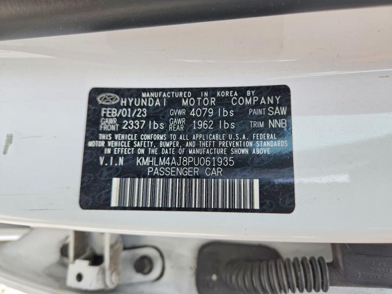 67509516 :رقم المزاد ، KMHLM4AJ8PU061935 vin ، 2023 Hyundai Elantra مزاد بيع