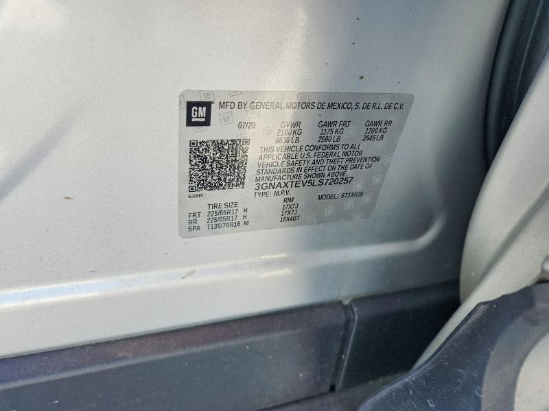 Продажа на аукционе авто 2020 Chevrolet Equinox, vin: 3GNAXTEV5LS720257, номер лота: 67641746