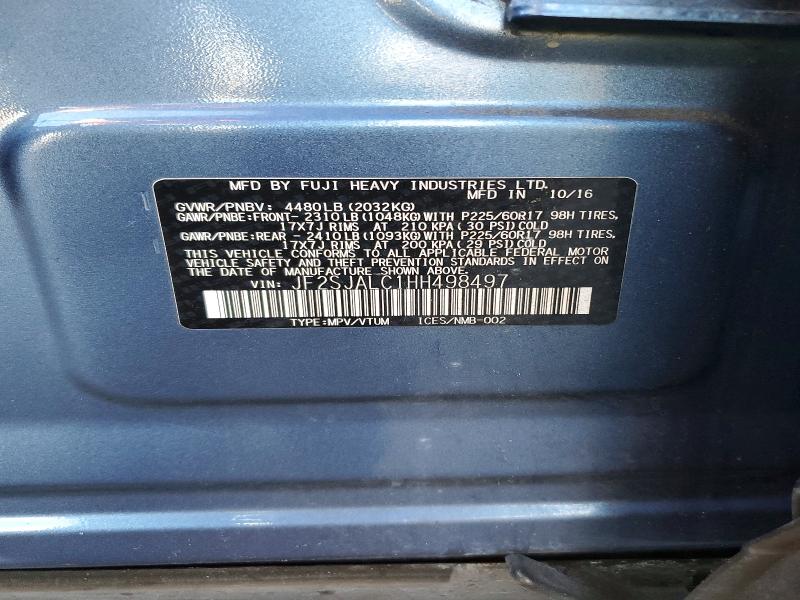 67818586 :رقم المزاد ، JF2SJALC1HH498497 vin ، 2017 Subaru Forester مزاد بيع