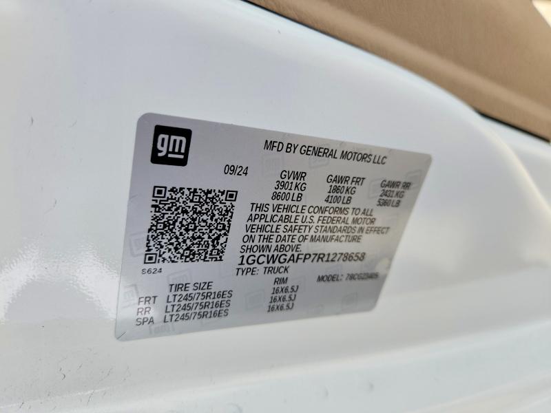 Продажа на аукционе авто 2024 Chevrolet Express G2500, vin: 1GCWGAFP7R1278658, номер лота: 67841616