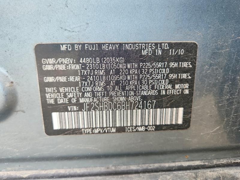 Продажа на аукционе авто 2011 Subaru Forester, vin: JF2SHBDC6BH724167, номер лота: 65965646