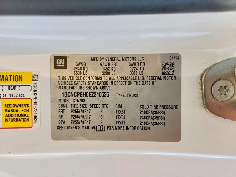 2014 Chevrolet Silverado მანქანა იყიდება აუქციონზე, vin: 1GCNCPEH0EZ310625, აუქციონის ნომერი: 68059496
