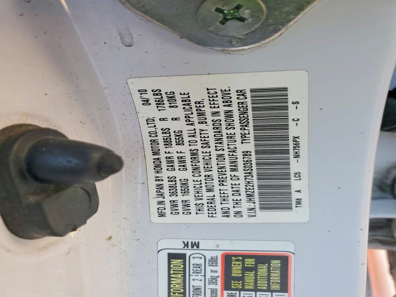 Продажа на аукционе авто 2010 Honda Insight, vin: JHMZE2H73AS036789, номер лота: 66857406