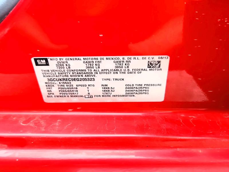 Aukcja sprzedaży 2014 Chevrolet Silverado, vin: 3GCUKREC9EG205323, numer aukcji: 69166076
