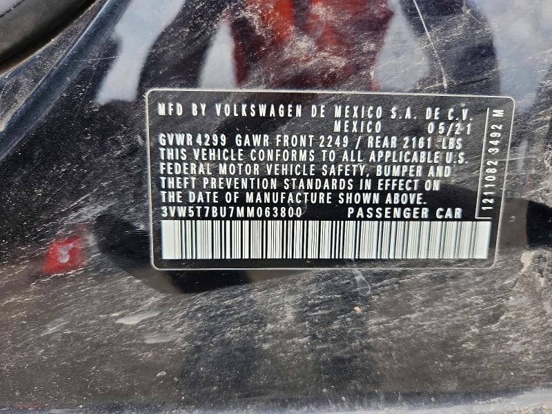 67742456 :رقم المزاد ، 3VW5T7BU7MM063800 vin ، 2021 Volkswagen Jetta مزاد بيع