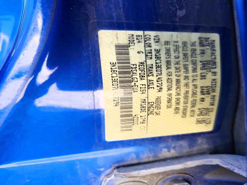 Продаж на аукціоні авто 2007 Nissan Versa, vin: 3N1BC13E07L417194, номер лоту: 66929326