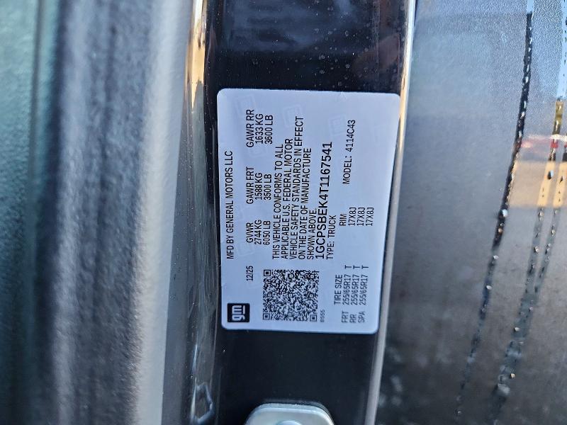2026 Chevrolet Colorado მანქანა იყიდება აუქციონზე, vin: 1GCPSBEK4T1167541, აუქციონის ნომერი: 71147706