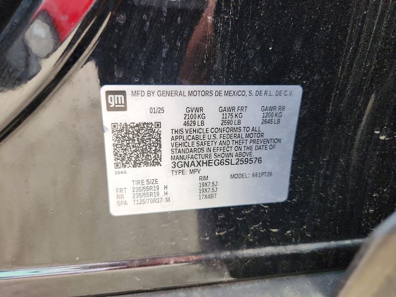 Продаж на аукціоні авто 2025 Chevrolet Equinox, vin: 3GNAXHEG6SL259576, номер лоту: 69521806