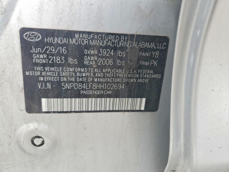 Продаж на аукціоні авто 2017 Hyundai Elantra, vin: 5NPD84LF8HH102694, номер лоту: 69202116