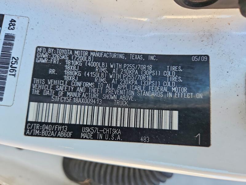 Aukcja sprzedaży 2010 Toyota Tundra, vin: 5TFCY5F18AX009413, numer aukcji: 68622626