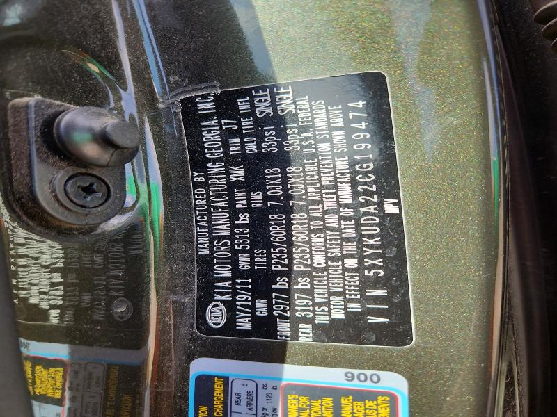 Aukcja sprzedaży 2012 Kia Sorento, vin: 5XYKUDA22CG199474, numer aukcji: 68331776