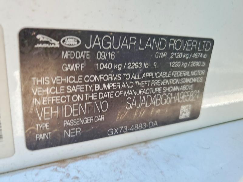 Продаж на аукціоні авто 2017 Jaguar Xe, vin: SAJAD4BG6HA965821, номер лоту: 68600946