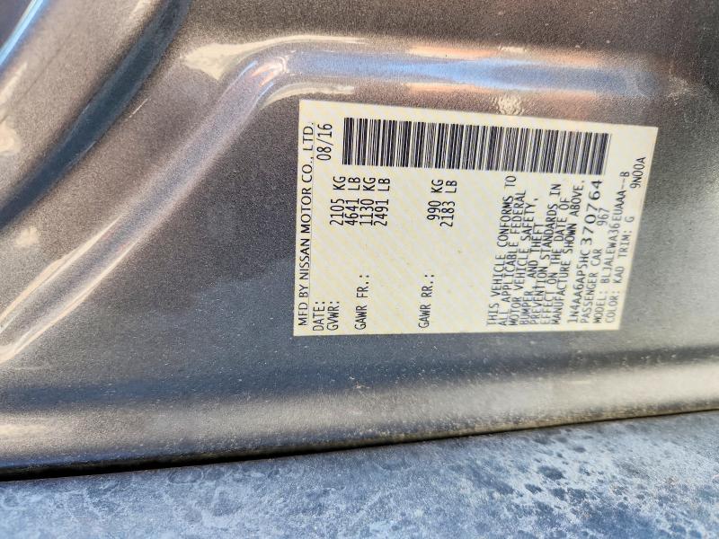 67511036 :رقم المزاد ، 1N4AA6AP5HC370764 vin ، 2017 Nissan Maxima مزاد بيع