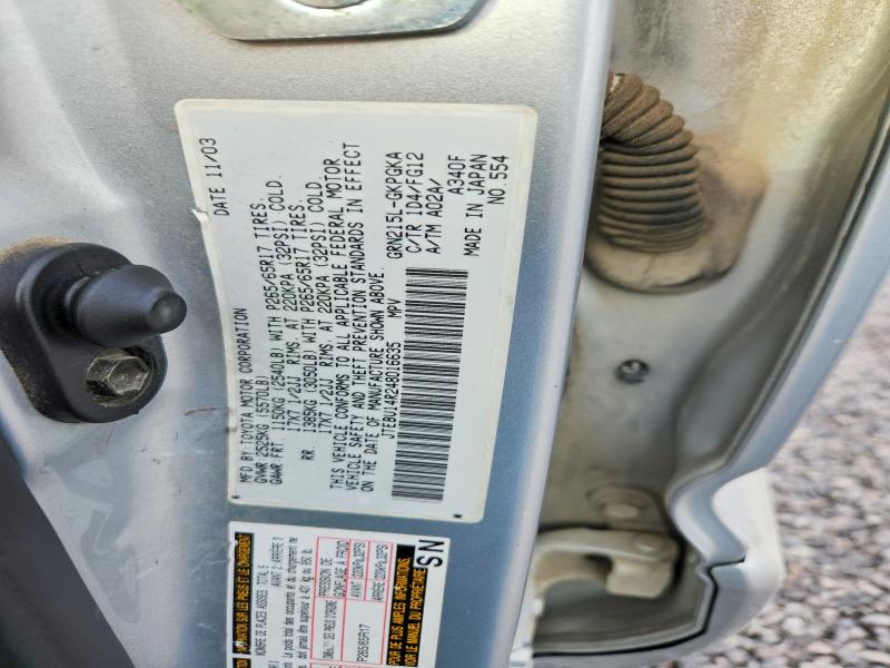Продажа на аукционе авто 2004 Toyota 4runner, vin: JTEBU14R248016635, номер лота: 68630896