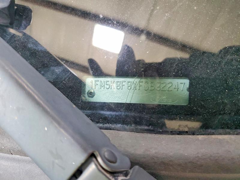 68239346 :رقم المزاد ، 1FM5K8F8XFGB82247 vin ، 2015 Ford Explorer مزاد بيع