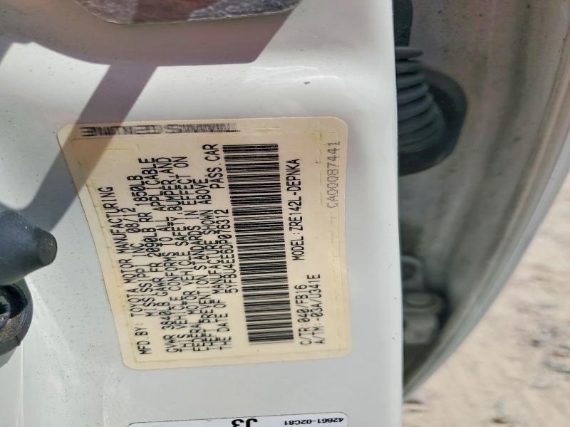65984756 :رقم المزاد ، 5YFBU4EE6DP076312 vin ، 2013 Toyota Corolla مزاد بيع