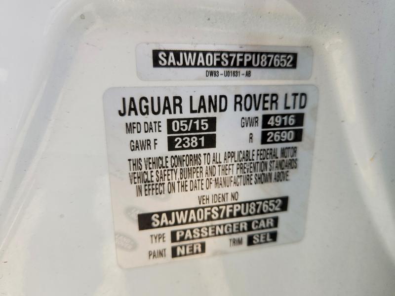 69919966 :رقم المزاد ، SAJWA0FS7FPU87652 vin ، 2015 Jaguar Xf مزاد بيع