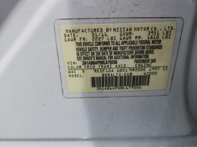 Aukcja sprzedaży 2011 Nissan Sentra, vin: 3N1AB6AP0BL679256, numer aukcji: 70062286