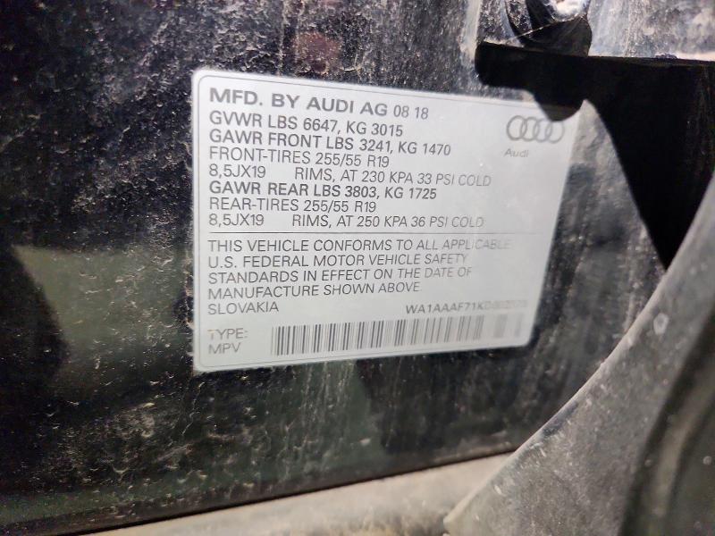 Продажа на аукционе авто 2019 Audi Q7, vin: WA1AAAF71KD002373, номер лота: 68155276