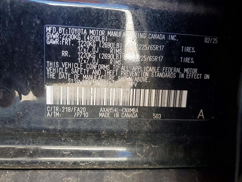 Aukcja sprzedaży 2025 Toyota Rav4 Hybrid, vin: 2T3RWRFV7SW277577, numer aukcji: 67657476