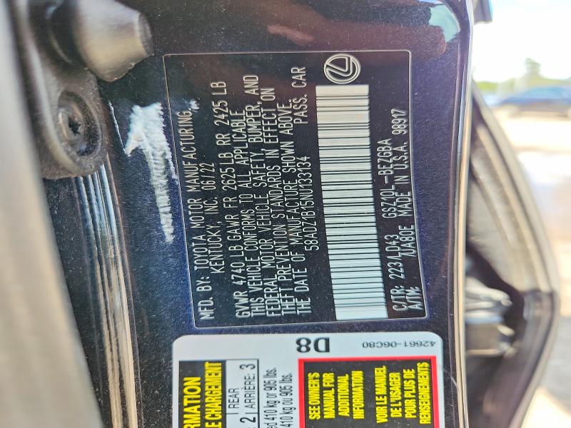 Aukcja sprzedaży 2022 Lexus Es 350, vin: 58ADZ1B15NU133134, numer aukcji: 67983446