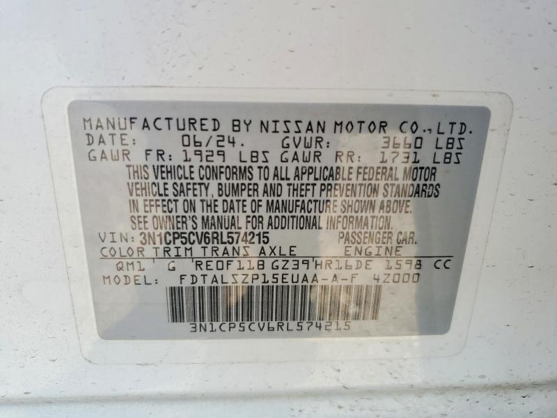 68766866 :رقم المزاد ، 3N1CP5CV6RL574215 vin ، 2024 Nissan Kicks مزاد بيع