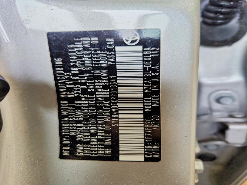 Продаж на аукціоні авто 2023 Toyota Corolla, vin: 5YFB4MDEXPP013641, номер лоту: 70013726