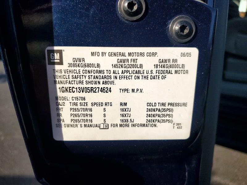 2005 Gmc Yukon მანქანა იყიდება აუქციონზე, vin: 1GKEC13V05R274624, აუქციონის ნომერი: 70705906