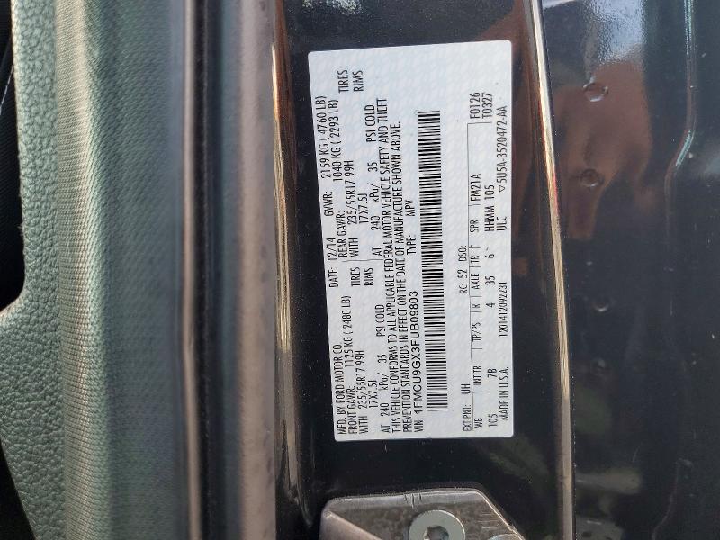 70107646 :رقم المزاد ، 1FMCU9GX3FUB09803 vin ، 2015 Ford Escape مزاد بيع