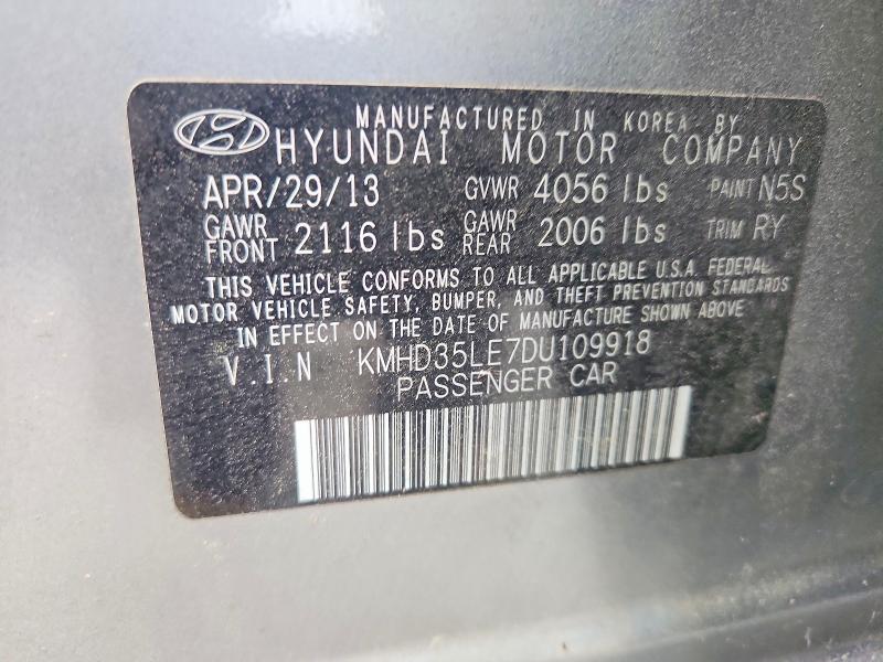 Aukcja sprzedaży 2013 Hyundai Elantra Gt, vin: KMHD35LE7DU109918, numer aukcji: 69307786