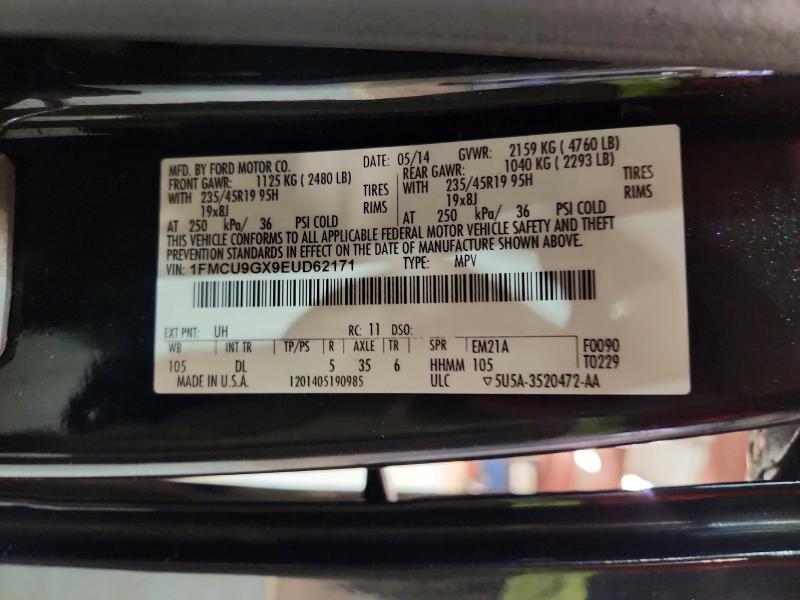 Aukcja sprzedaży 2014 Ford Escape, vin: 1FMCU9GX9EUD62171, numer aukcji: 70406746