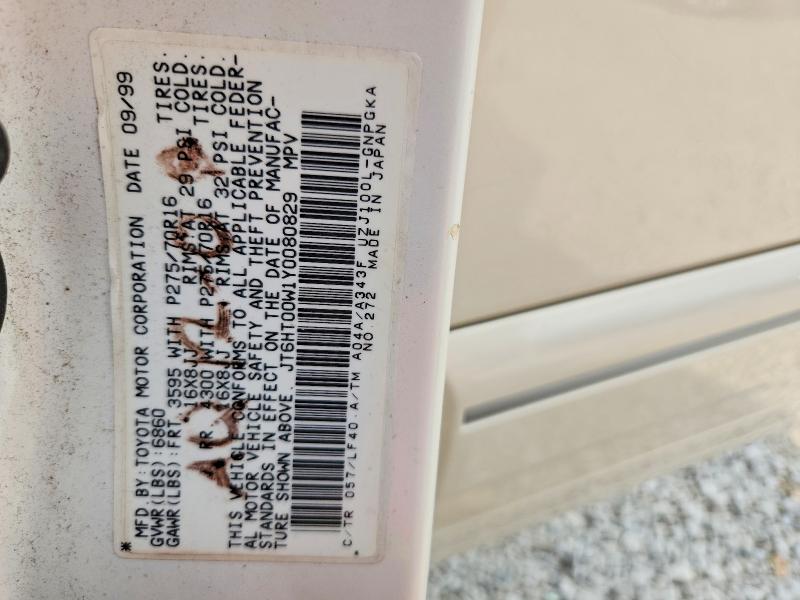 68223676 :رقم المزاد ، JT6HT00W1Y0080829 vin ، 2000 Lexus Lx مزاد بيع