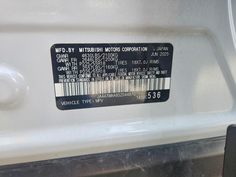 Aukcja sprzedaży 2025 Mitsubishi Eclipse Cross, vin: JA4ATWAA9SZ044870, numer aukcji: 70831876