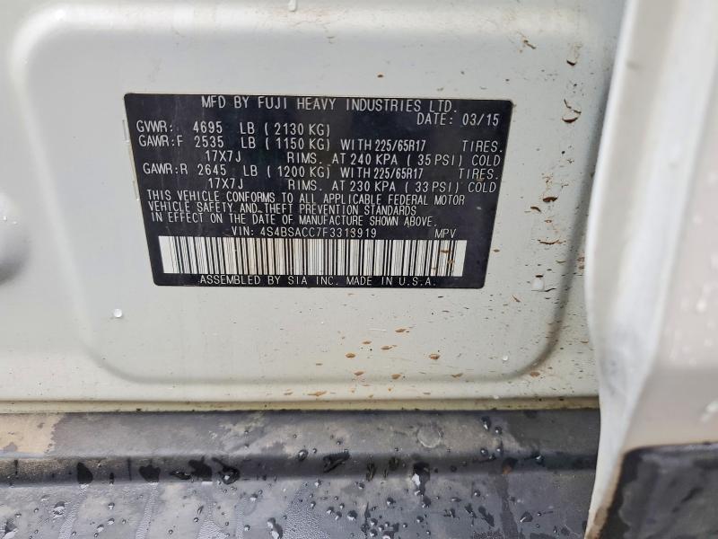 Aukcja sprzedaży 2015 Subaru Outback, vin: 4S4BSACC7F3313919, numer aukcji: 69030706